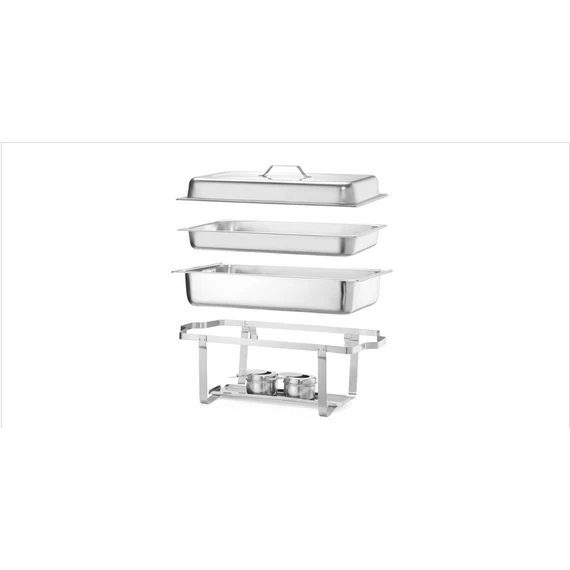 Chafing edényszett, HENDI, GN 1/1, 8,5L, 610x355x(H)297mm – 3. kép