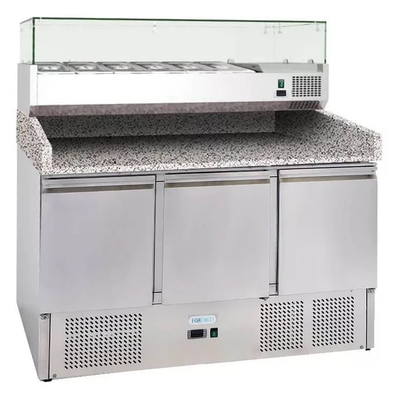 GRÁNITLAPOS PIZZAPULT, 6X1/4-ES FELTÉTHŰTŐVEL