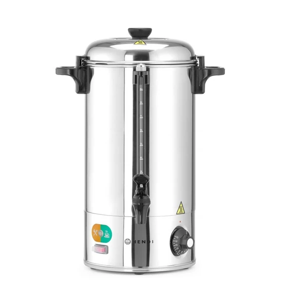 Ital melegentartó termosz, HENDI, 9L, Ezüst, 230V/2200W