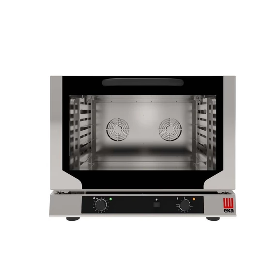 Tecnoeka légkeveréses sütő, manuális párásítással, 4 tálcás, 3,4 kw