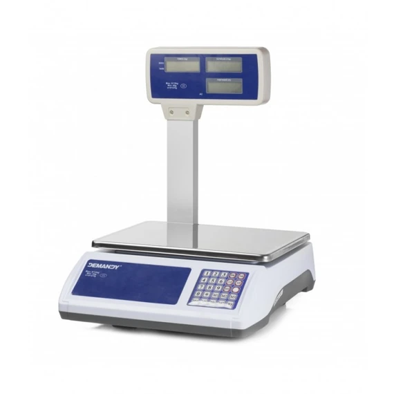 15 kg-os, hitelesített, árszorzós, tornyos mérleg