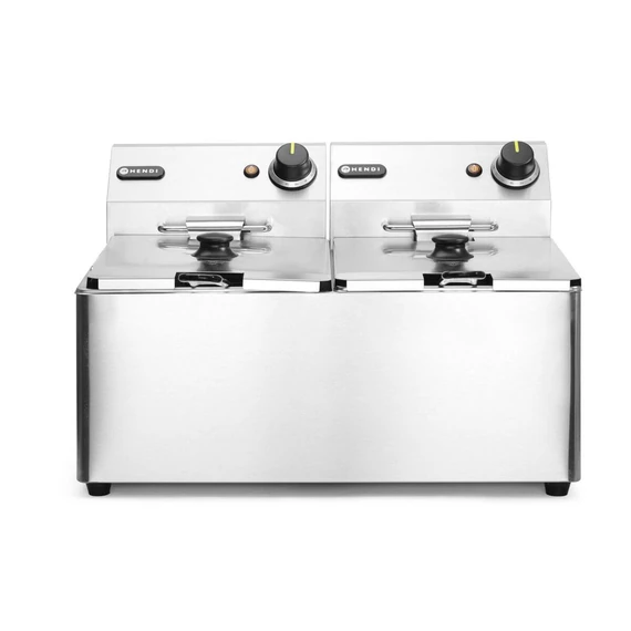 Hendi 8+8 L-es elektromos olajsütő