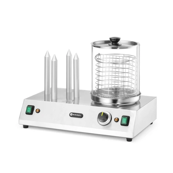 Kolbász- és Hot dog melegentartó, HENDI, 230V/550W, 500x310x(H)395mm – 2. kép