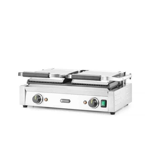 Kontakt grill - dupla verzió, HENDI, Bordázott tetejű és sima aljú, 230V/3600W – 4. kép