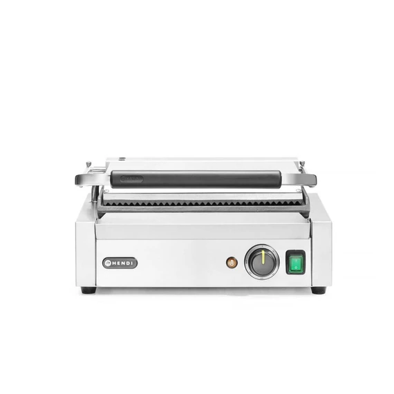Kontakt grill Pannini, HENDI, Bordázott tetejű és sima aljú, 230V/2200W – 3. kép