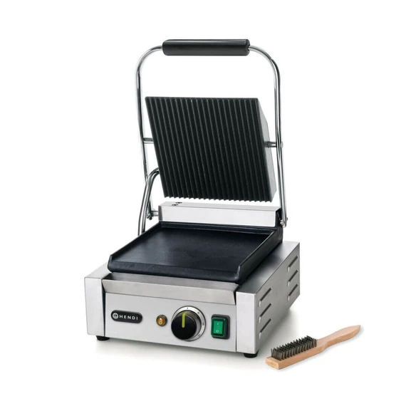Kontakt grill - szimpla verzió, HENDI, Bordázott tetejű és sima aljú, 230V/1800W – 2. kép