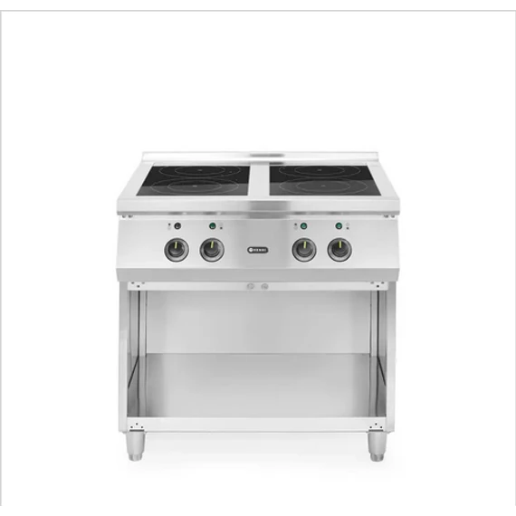 Indukciós tűzhely 4 főzőlappal, HENDI, 400V/17000W, 800x720x(H)854mm
